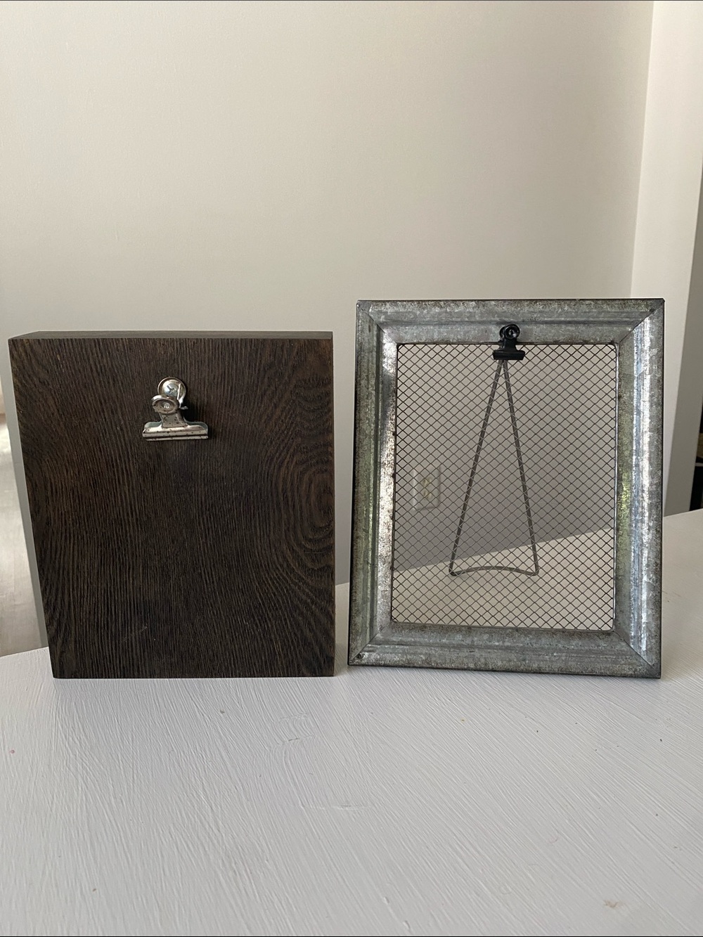 Rustic Wood & Galvanized Metal Clipboard Frames
